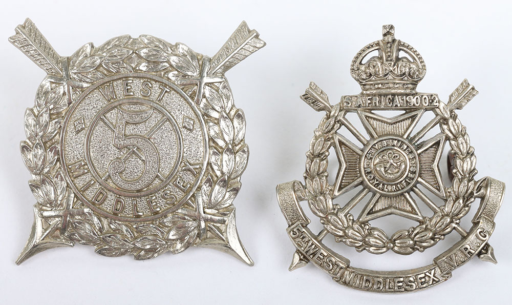 #100 – 5th West Middlesex Volunteer Rifle Corps (Harrow Rifles) Field Service Cap Badge