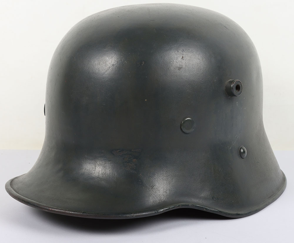 #1028 – Austrian M-17 Transitional Police Pattern Steel Helmet