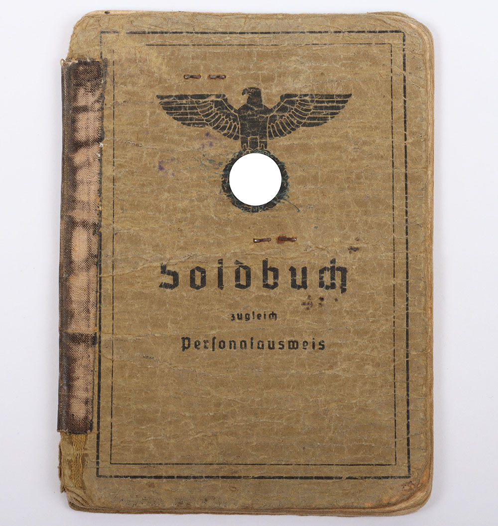 #1083 – WW2 German Army Soldbuch Issued to Leo Schweda Medical Ersatz and Replacement Battalion Nr 13