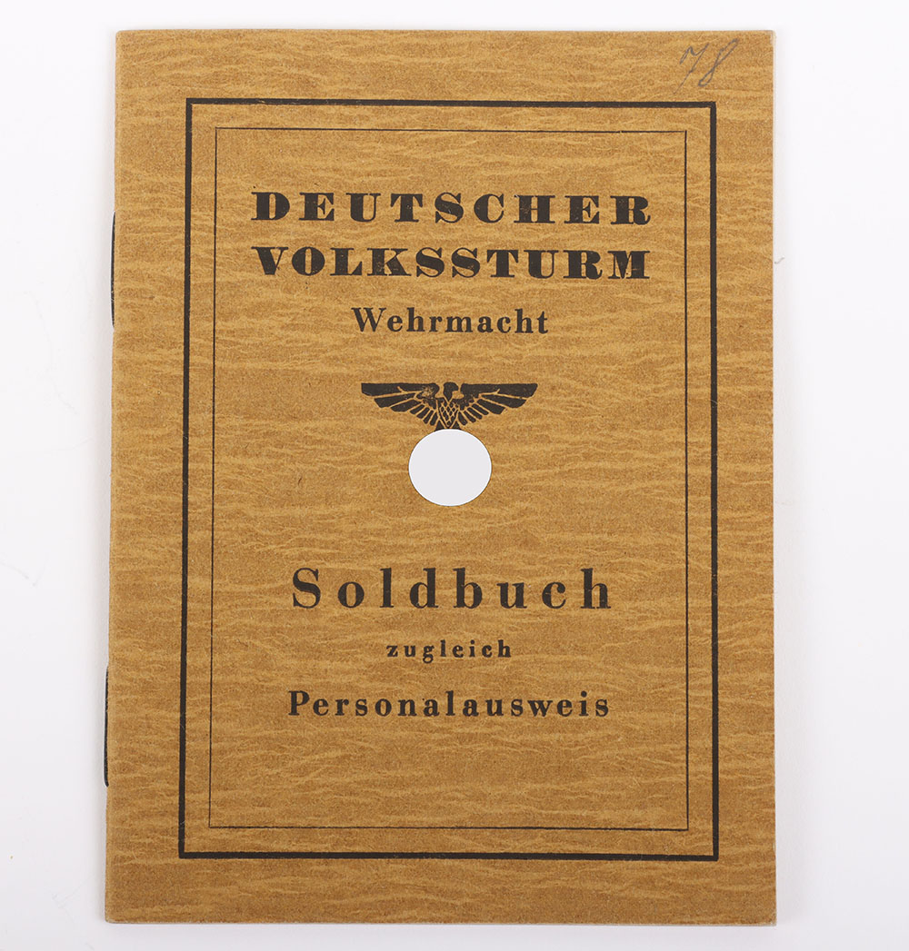 #1093 – WW2 German Deutscher Volkssturm Soldbuch