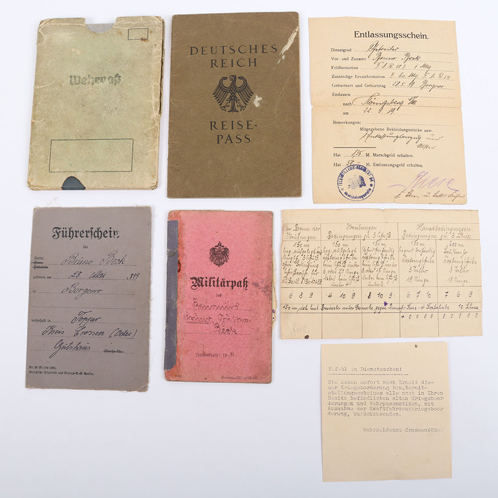 #1108 – WW1 & WW2 German Document Grouping