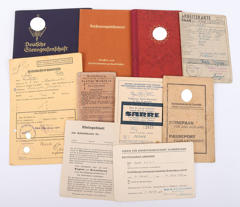 #1114 – Third Reich Document Grouping of Hildegard Mohr and Other Family Members