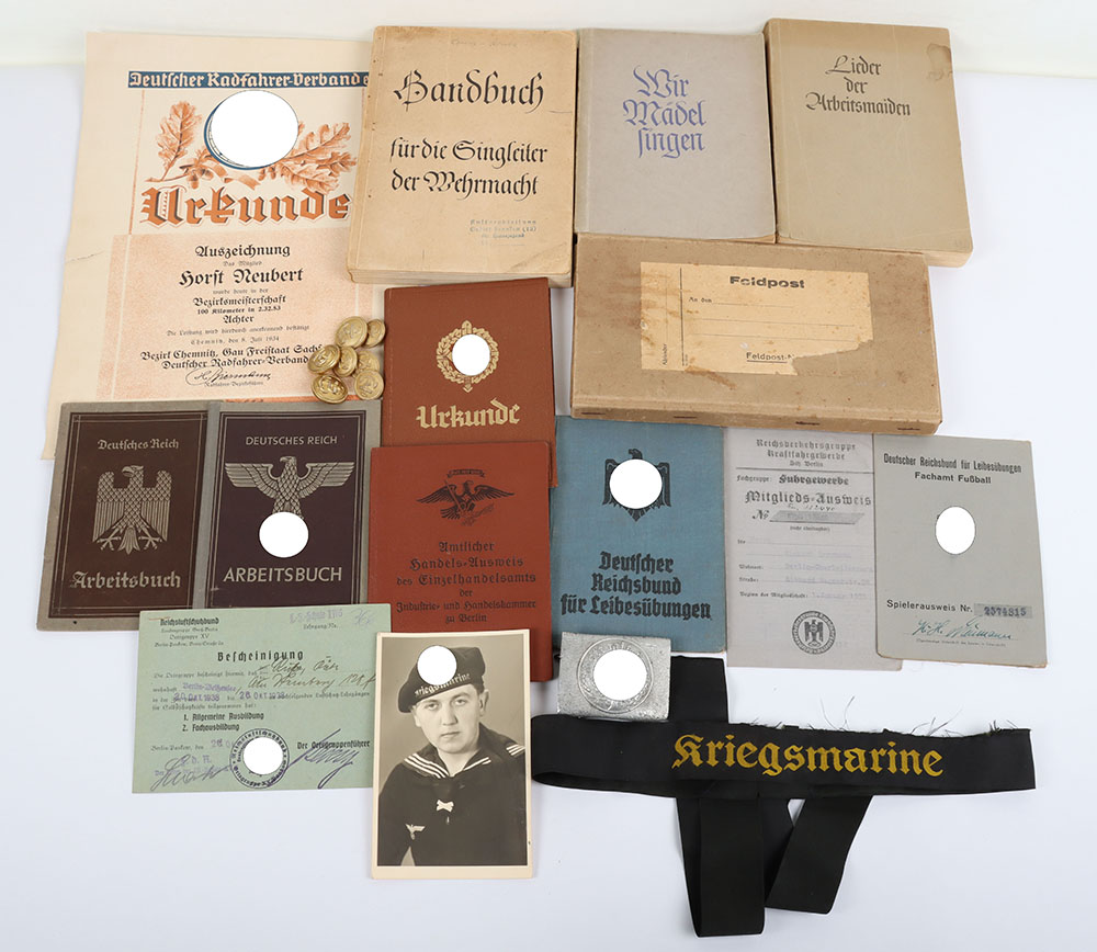 #1117 – Mixed Third Reich Period Books, Membership Books & Documents etc