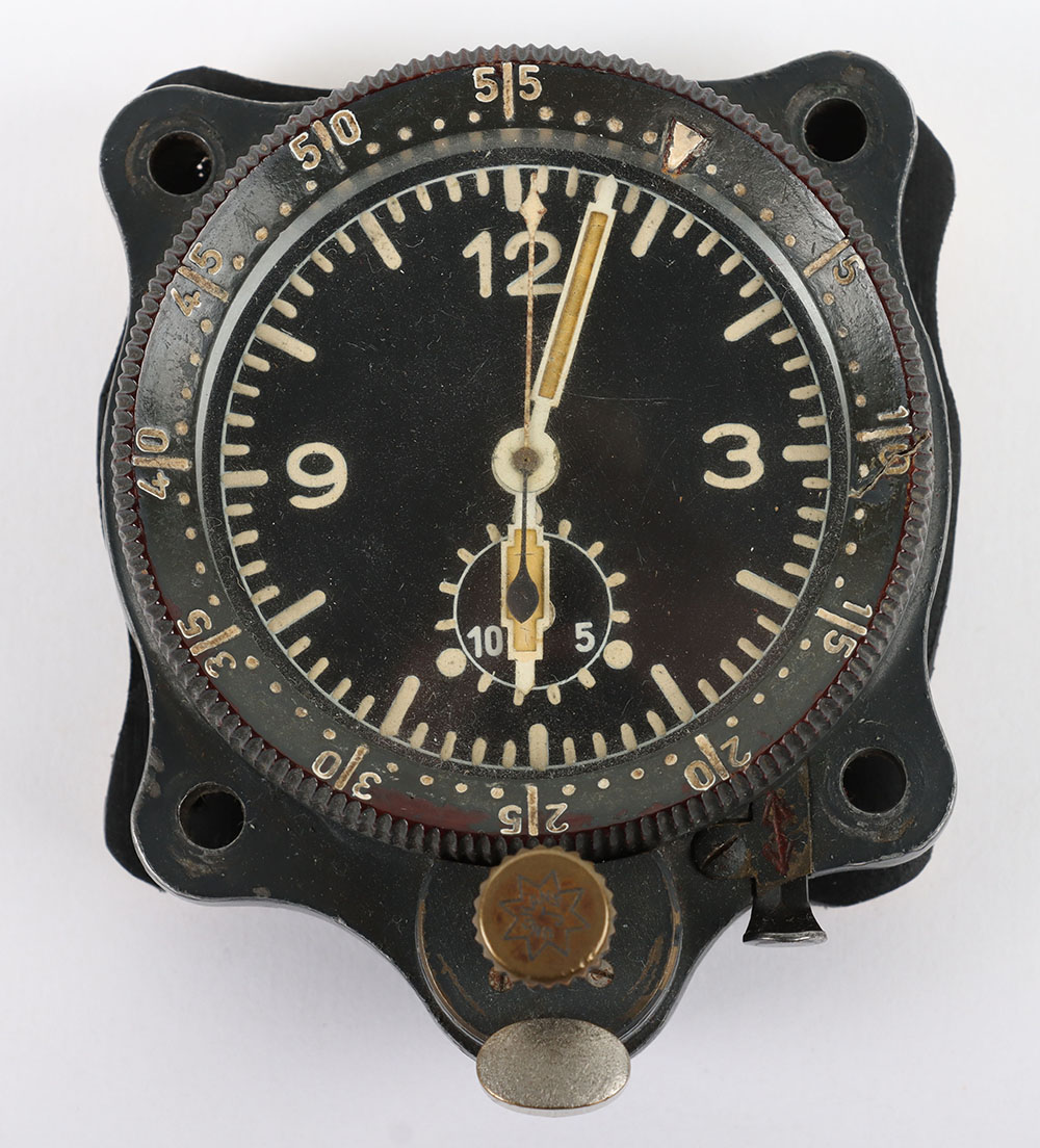 #1166 – WW2 Luftwaffe Aircraft Cockpit Clock by Junghans