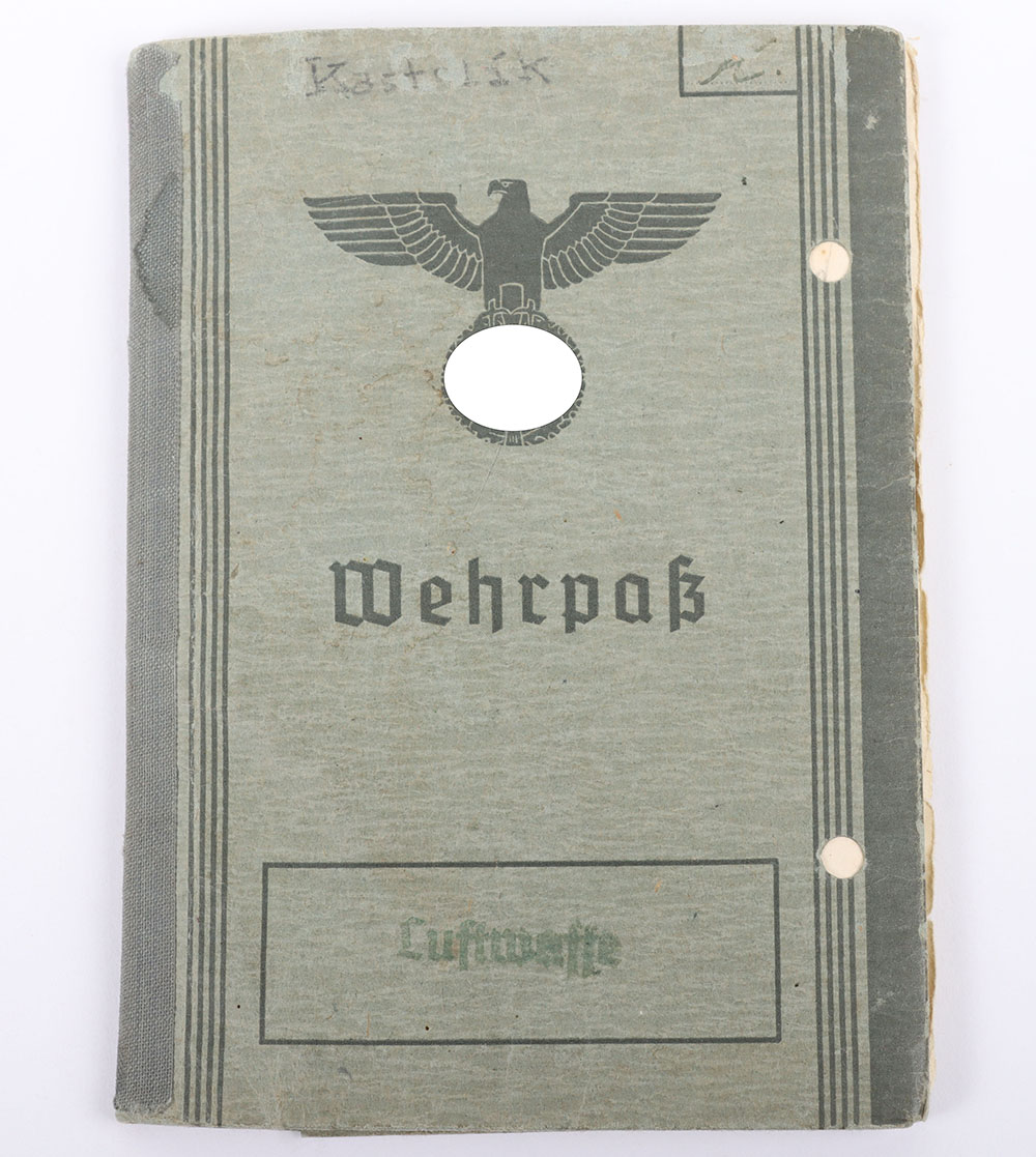 #1170 – WW2 German Luftwaffe Casualty Wehrpass of Unteroffizier Josef Kasterik 6./Kampfgeschwader 2