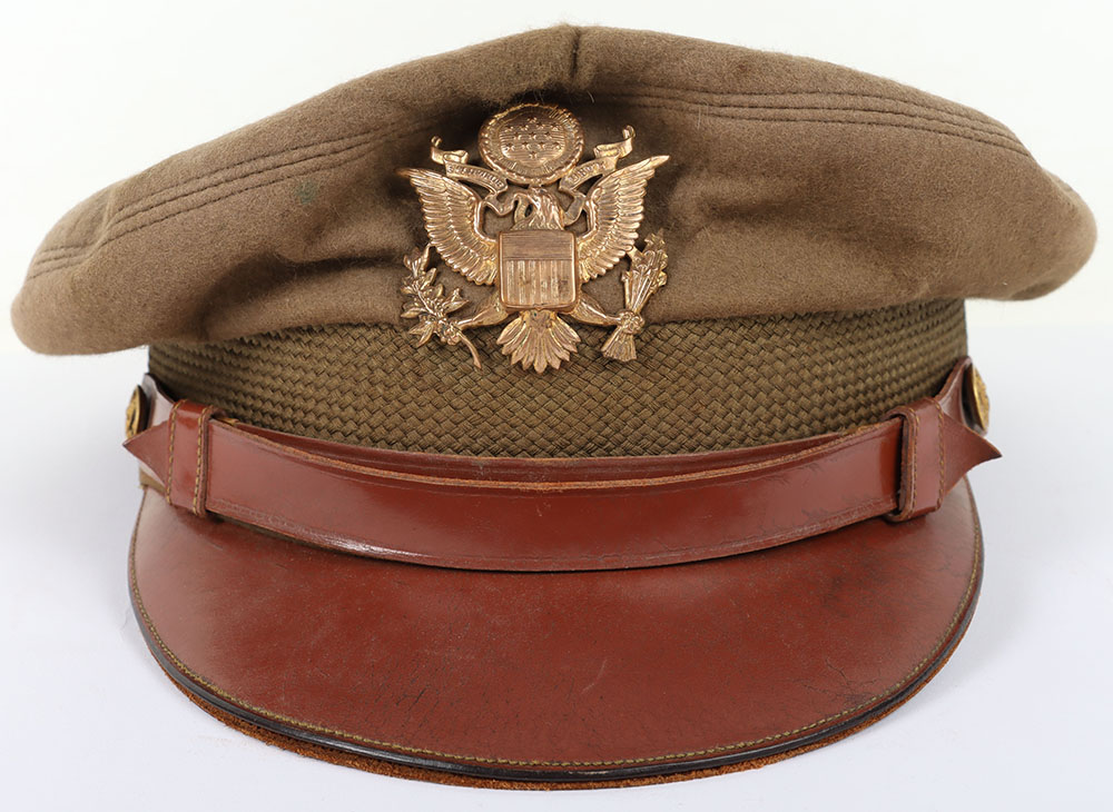 #1186 – WW2 USAAF Officers Peaked 50 Missions Style Crusher Cap by Bancroft