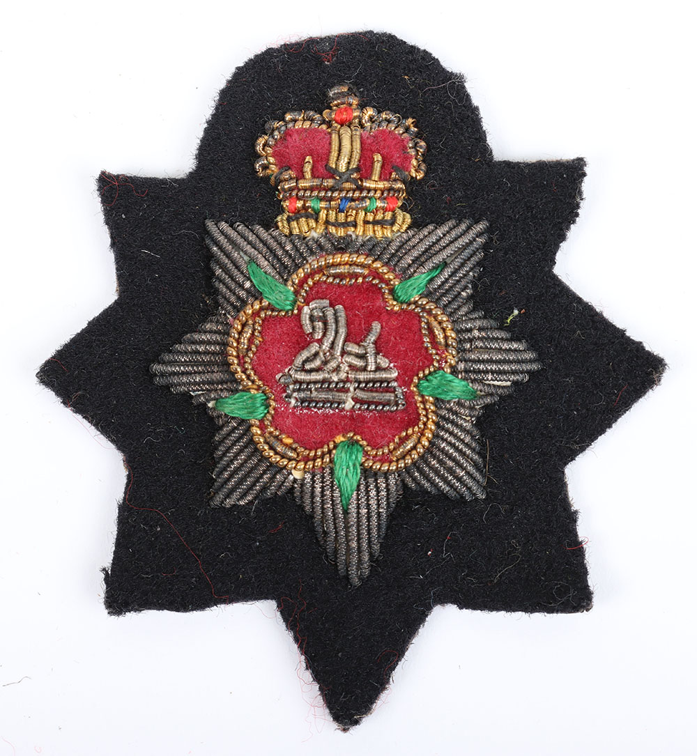 #119 – Scarce EIIR The Royal Regiment of Gloucestershire & Hampshire Officers Forage Cap Badge