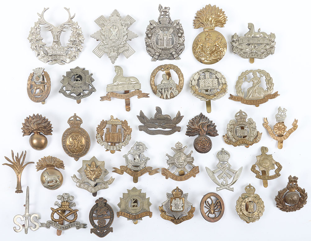 #1237 – 33x British Infantry and Territorial Regiment Cap Badges