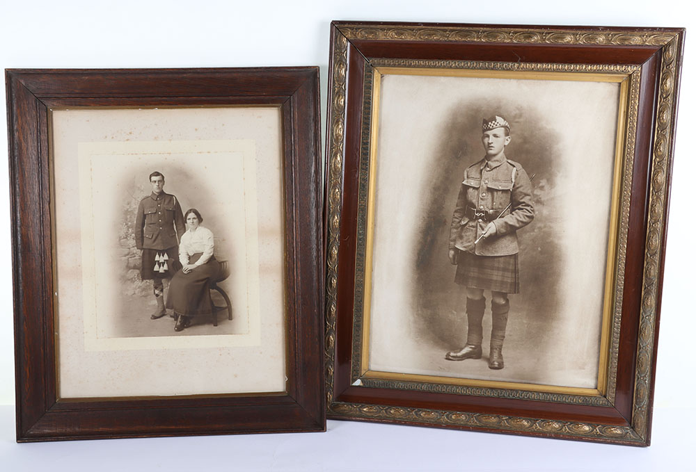 #1291 – Grouping of 8 Framed Photographs of WW1 Scottish Interest