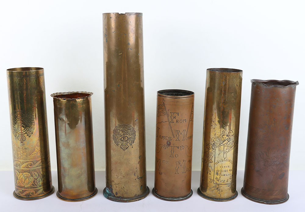 #1310 – 6x Brass Trench Art Shell Cases