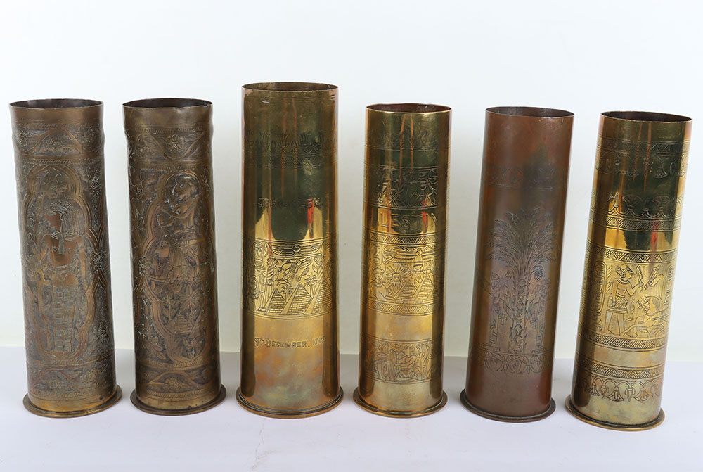 #1311 – 6x Brass Trench Art Shell Cases