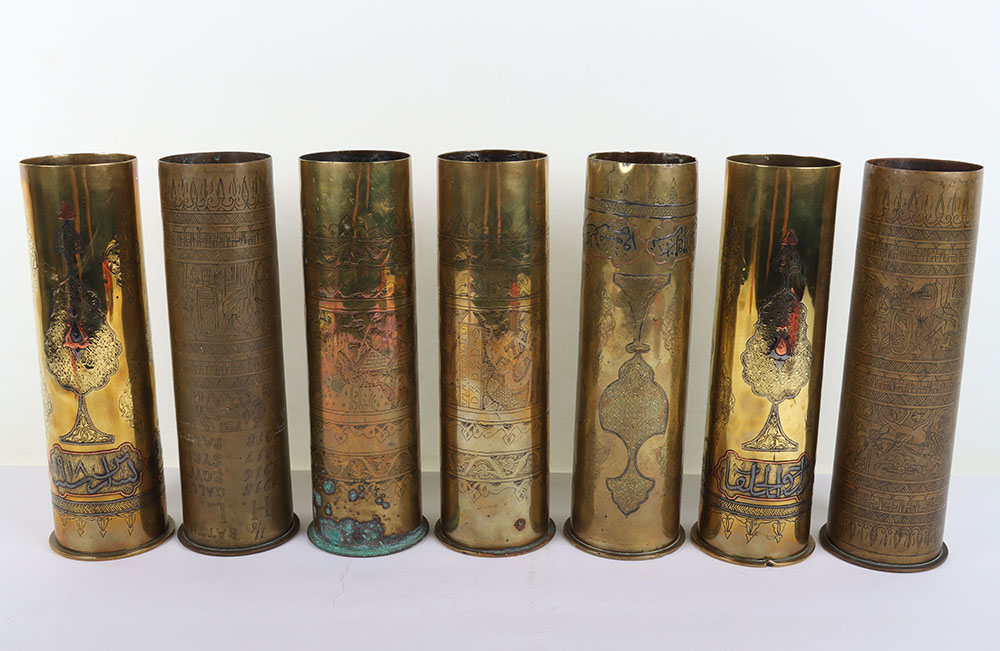 #1316 – 3x Pairs of WW1 Trench Art Brass Shell Cases