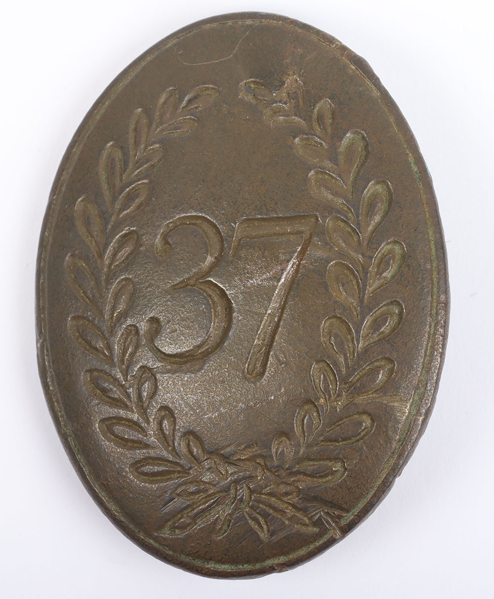 #132 – 37th (North Hampshire) Regiment of Foot Other Ranks Shoulder Belt Plate Circa 1800