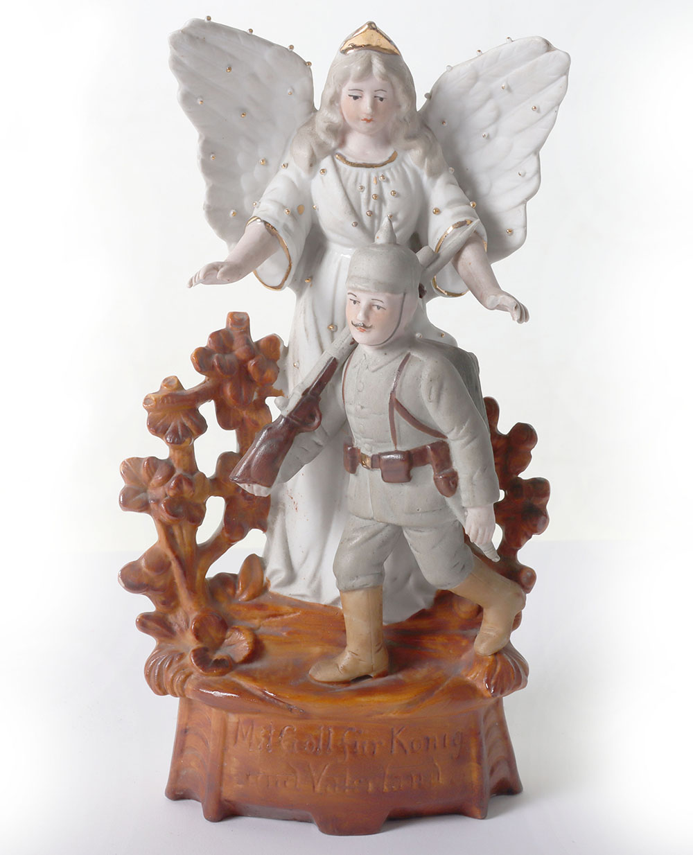 #1389 – Porcelain Figure of WW1 German Soldier and Angel