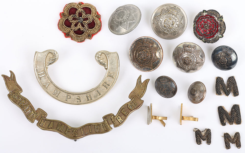 #142 – Grouping of Hampshire Militia Insignia,