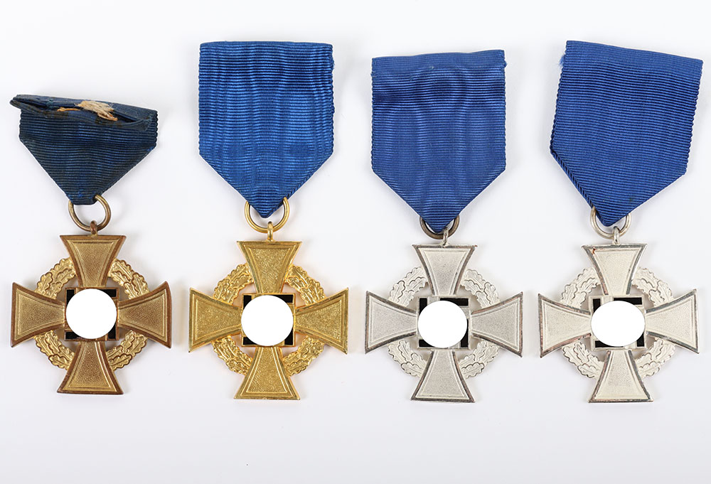 #1439 – 4x Third Reich Faithful Service Decorations