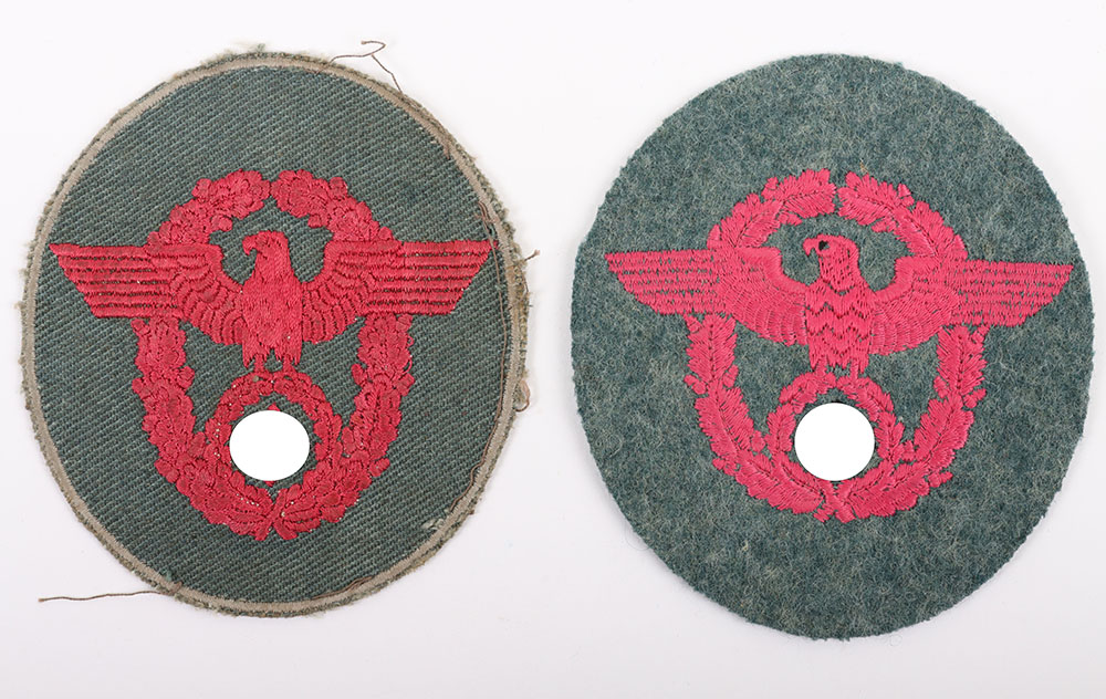 #1455 – 2x Third Reich Feuerschutzpolizei Arm Eagles