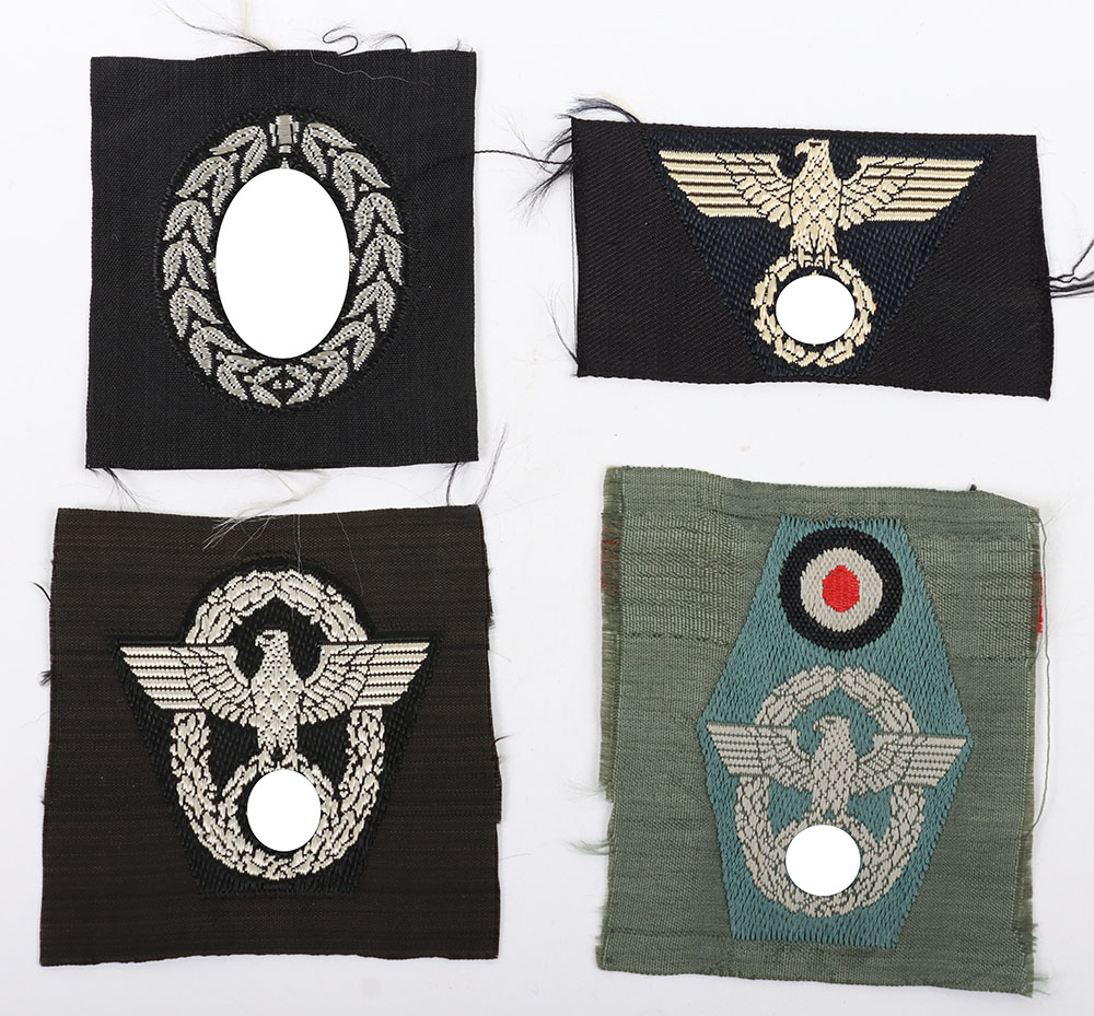 #1484 – 4x WW2 German Cloth Cap Insignias