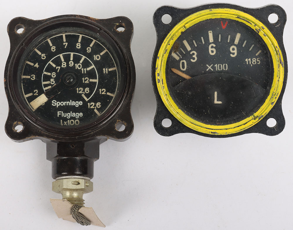 #1513 – Luftwaffe Reserve Fuel Guage for Cockpit of Ju-52 Aircraft