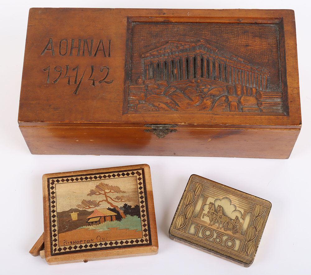 #1517 – WW2 German Battle of Greece Souvenir Cigarette Box