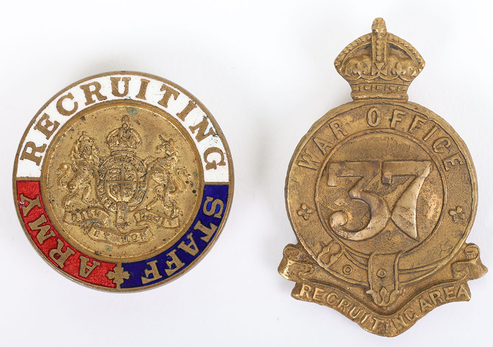 #167 – 2x British WW1 Recruiting Badges