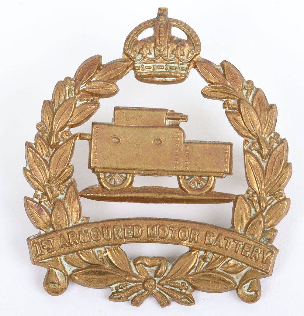 #173 – Scarce 1st Armoured Motor Battery Cap Badge