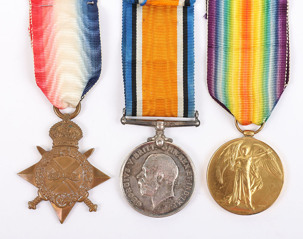 #18 – Great War 1914-15 Star Medal Trio to Rifleman in the Rifle Brigade Who was Reported Missing in Action in September 1915