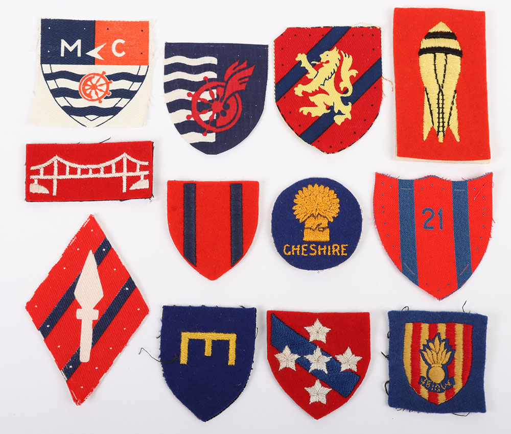 #197 – Grouping of Royal Engineers Cloth Formation Signs,