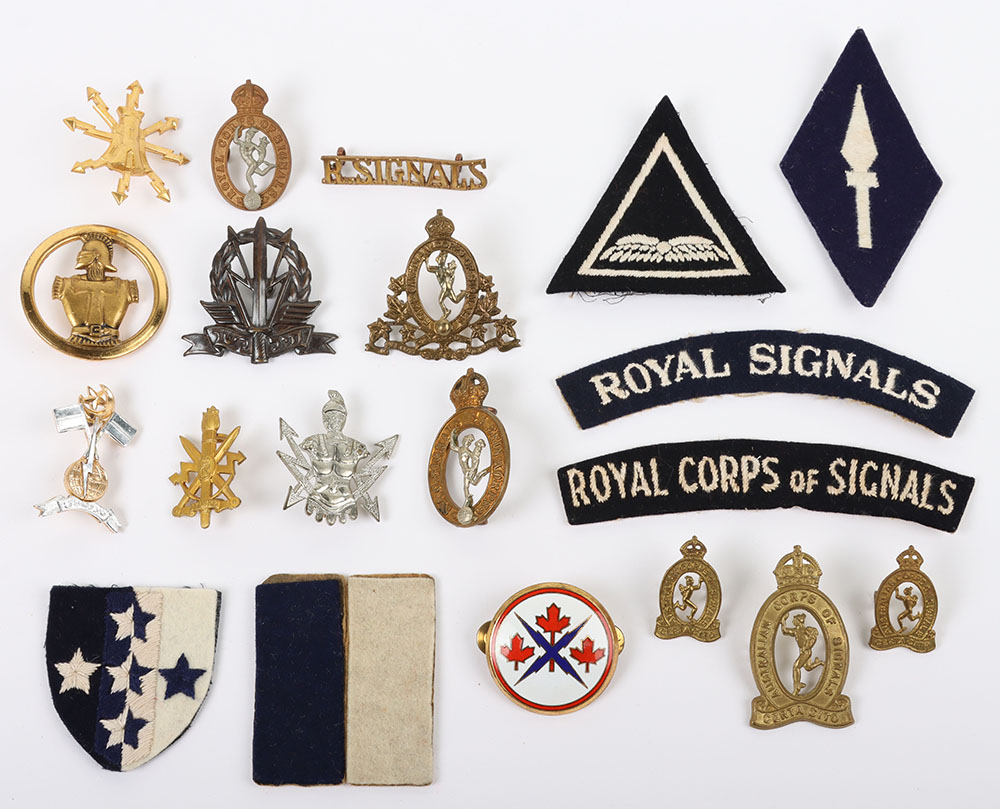 #198 – Grouping of Royal Signals Badges and Insignias