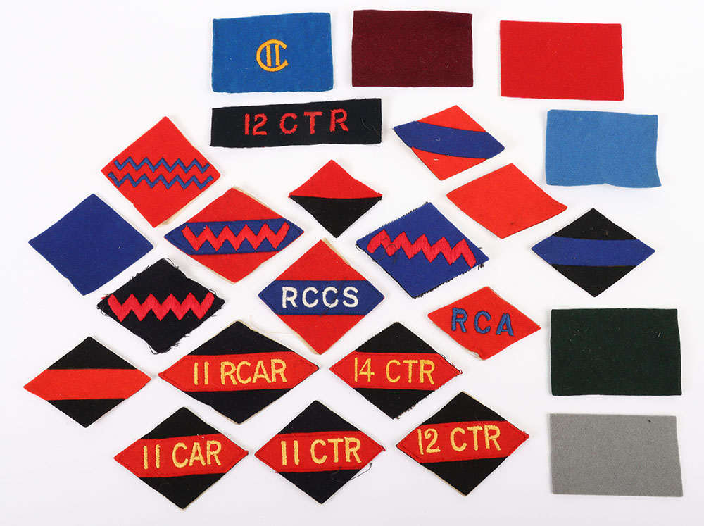 #199 – Grouping of WW2 Canadian Cloth Formation Signs