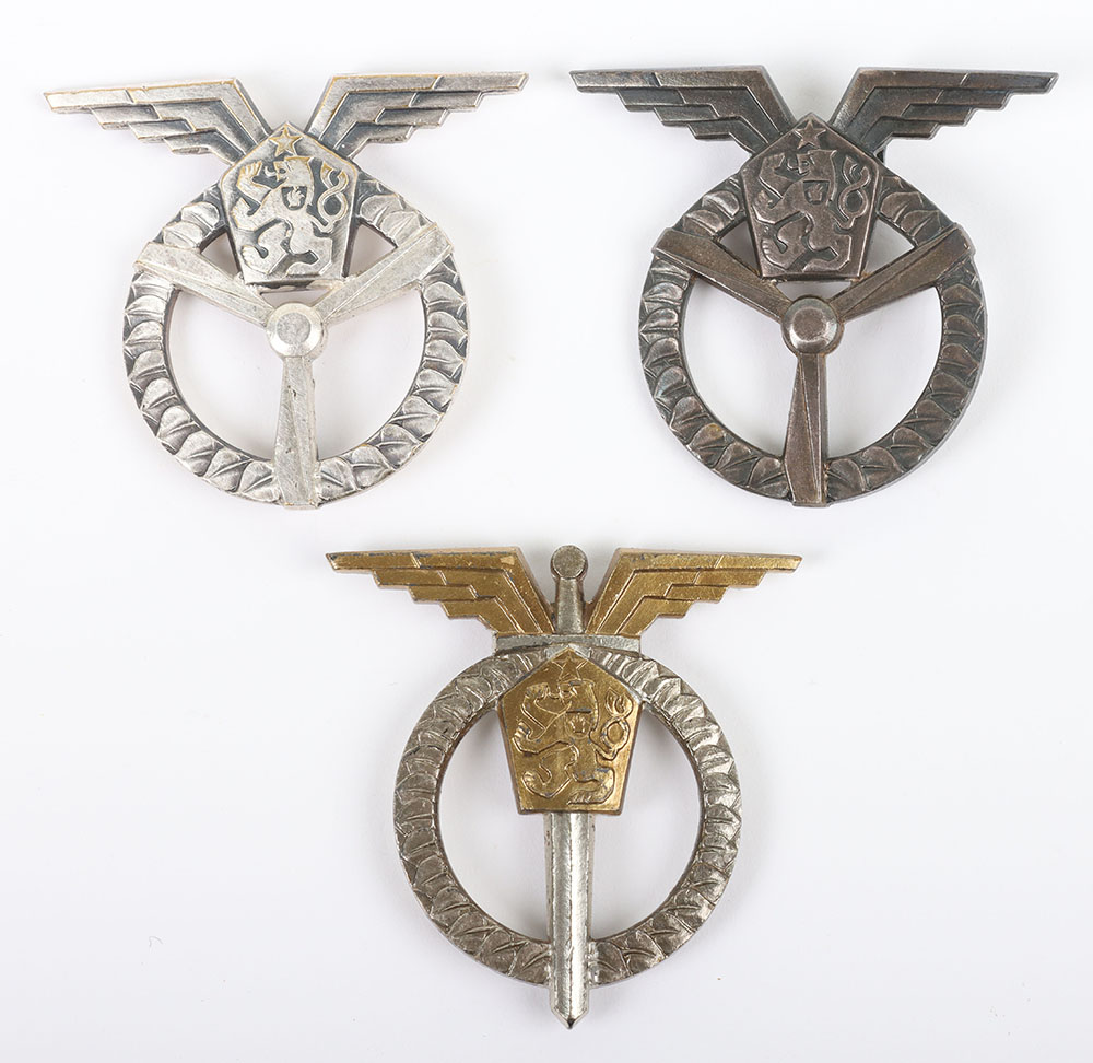 #213 – 3x Communist Period Czechoslovakian Aircrew Badges