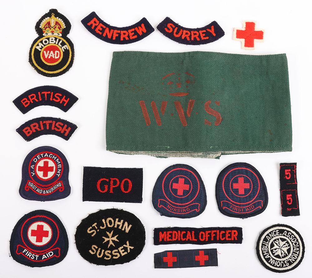 #215 – WW2 British V.A.D and Red Cross Insignia etc