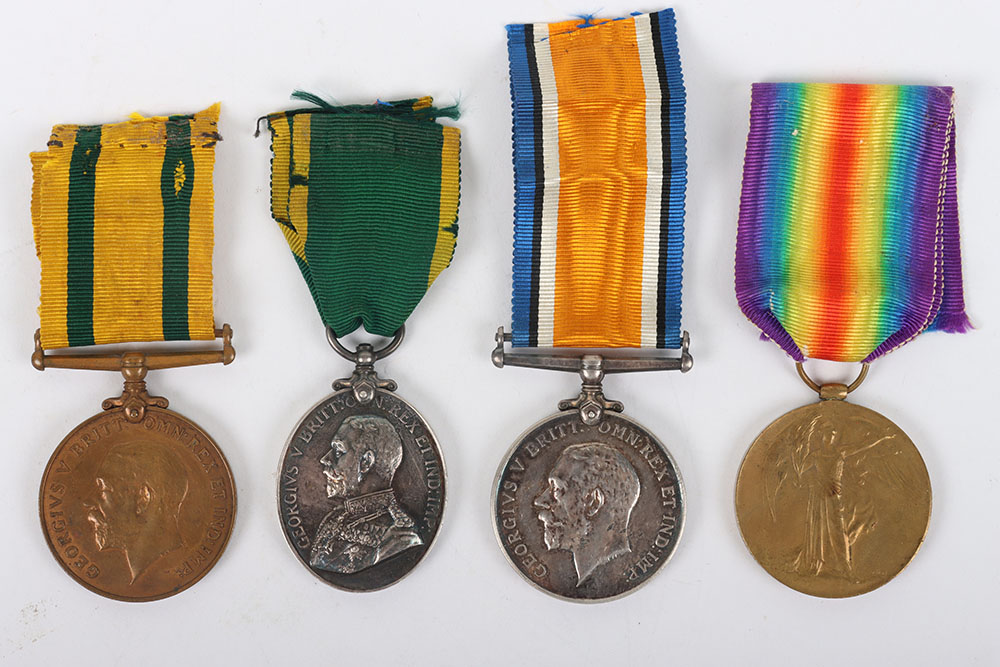 #22 – Territorial Long Service Medal Group of Four For Service in the Hampshire Regiment During and After the Great War