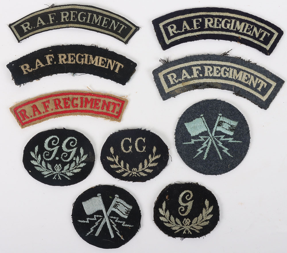 #237 – Selection of WW2 Royal Air Force Regiment Cloth Insignia