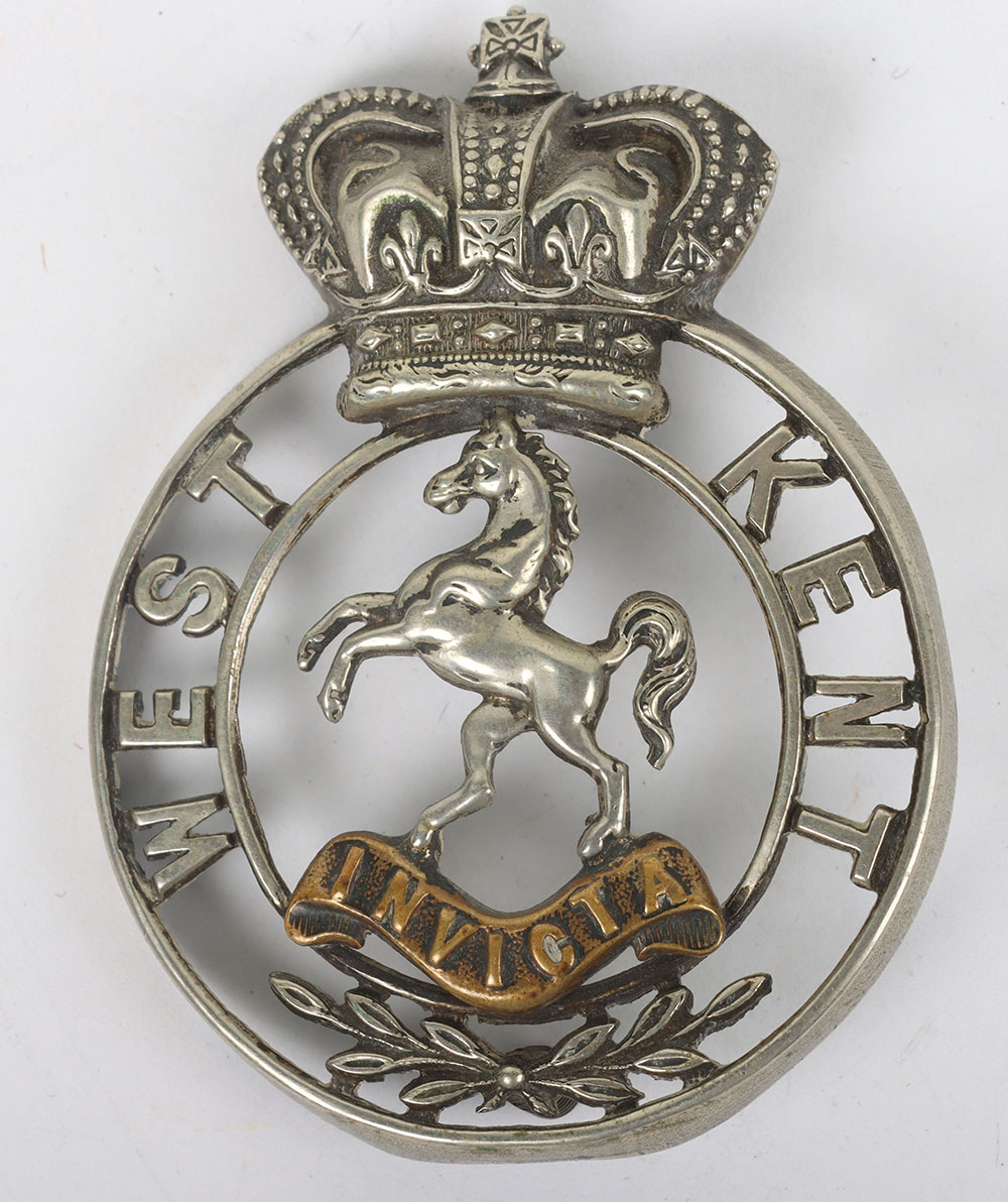 #283 – Victorian West Kent Volunteer Regiment Pouch / Forage Cap Badge