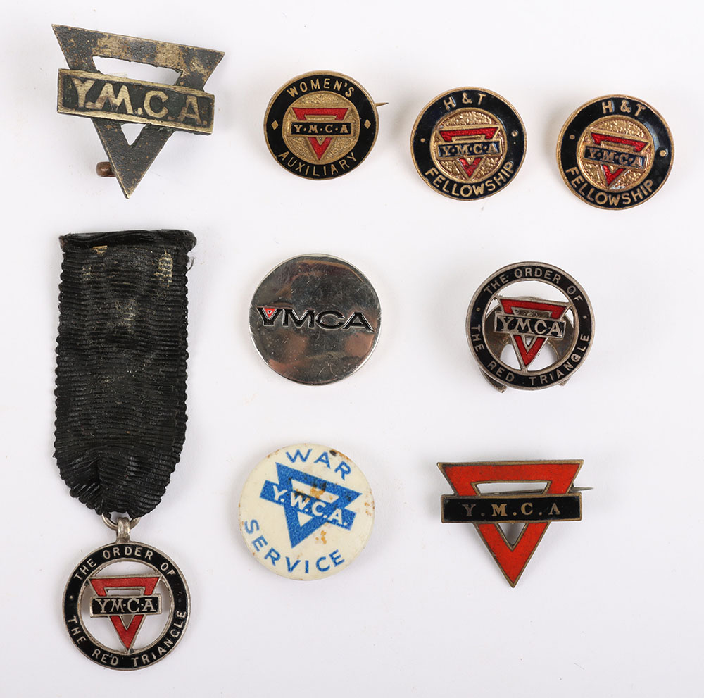 #304 – Grouping of WW1 and WW2 YMCA Badges