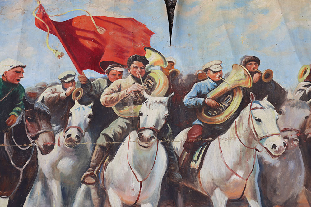 #320 – Soviet Russian Revolution Cavalry Oil Painting