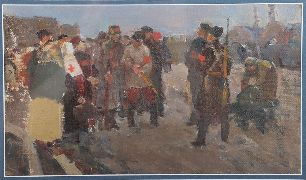 #324 – Soviet Russian Historical Painting of Revolution Interest