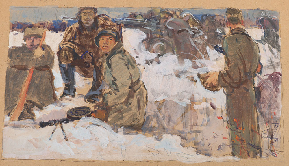 #328 – Soviet Russian Military Artwork by Konstantin Georgievich Molteninov,