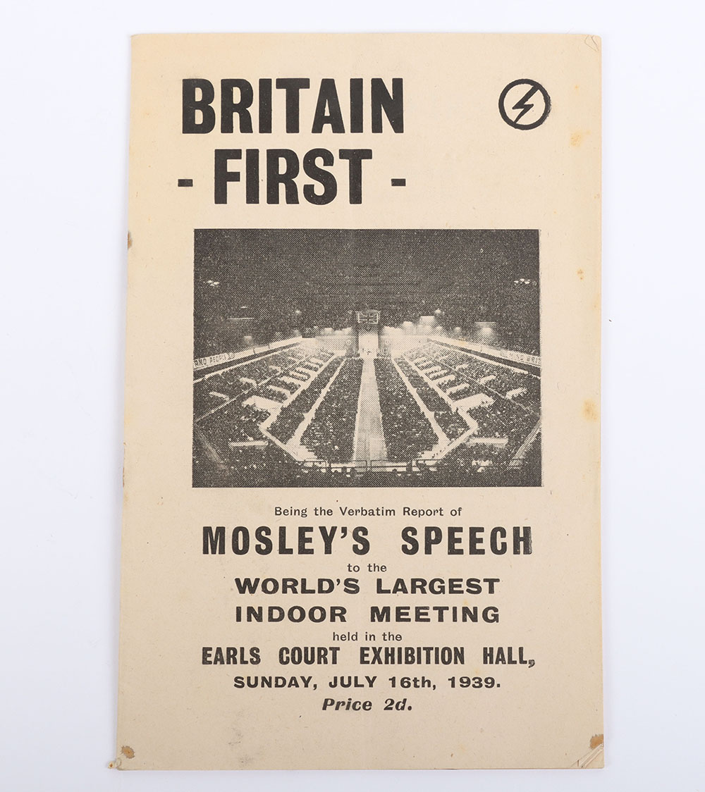 #351 – Oswald Mosley British Union of Fascists ‘BRITAIN FIRST’ Booklet