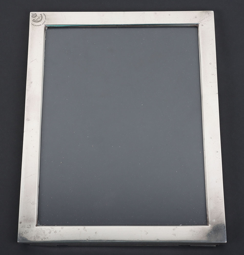 #360 – Hallmarked Silver Photograph Frame of the 2nd Battalion The Durham Light Infantry