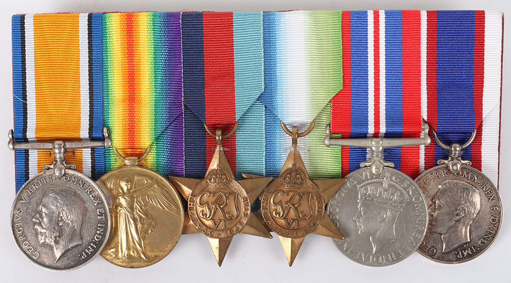 #38 – Royal Navy and Royal Fleet Reserve Long Service Medal Group of Six, Covering Service in Both World Wars