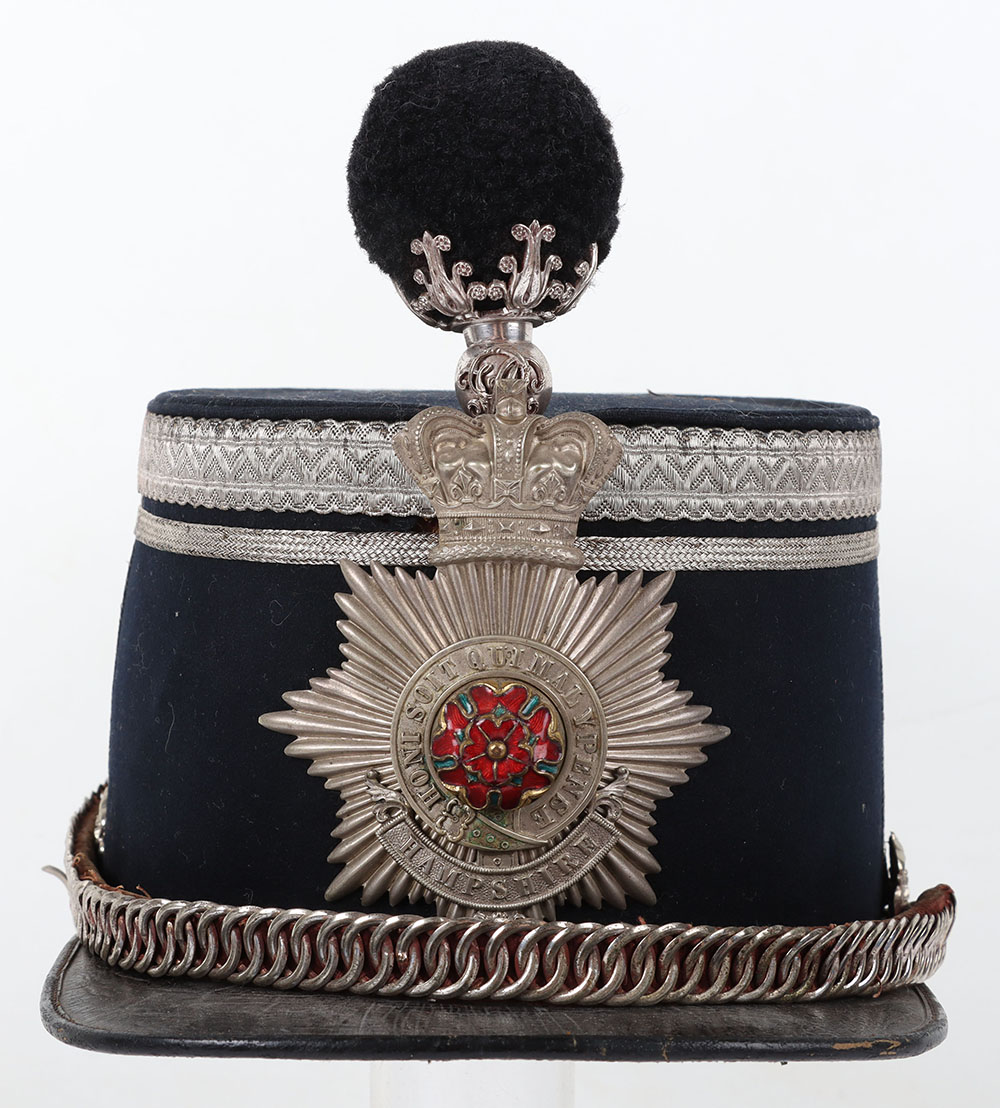 #386 – Victorian Hampshire Militia Officers Quilted Shako 1869-78