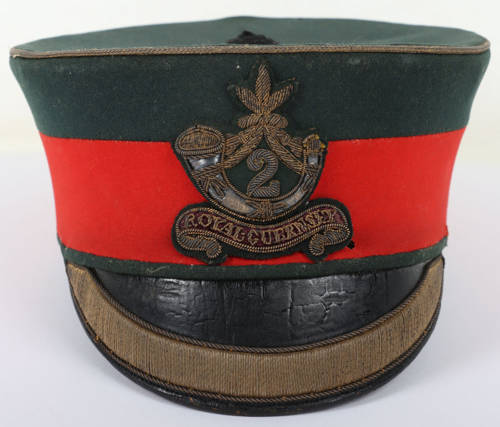 #390 – Victorian Officers Peaked Forage Cap of the 2nd Royal Guernsey Light Infantry