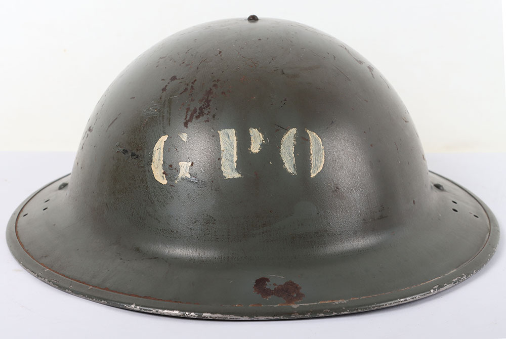 #432 – WW2 British Home Front General Post Office (G.P.O) Steel Helmet