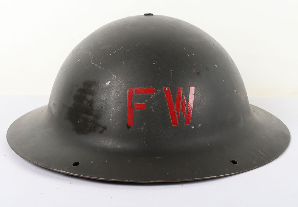 #433 – Unusual WW2 British Fire Watchers Steel Helmet