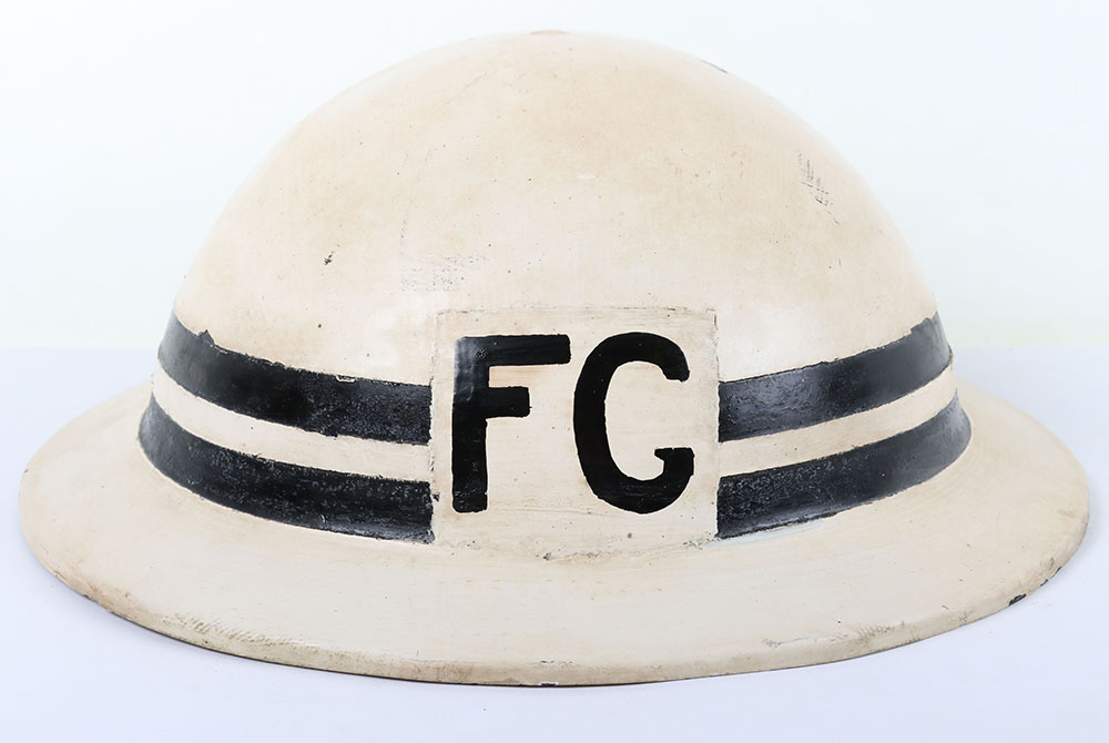 #436 – WW2 British Home Front Fire Guard Sector Captain Helmet