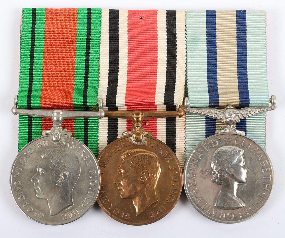 #44 – An Interesting WW2 and Later Double Long Service Medal Group of Three to an Observer in the Royal Observer Corps, Who Served in Kent During the Battle of Britain,