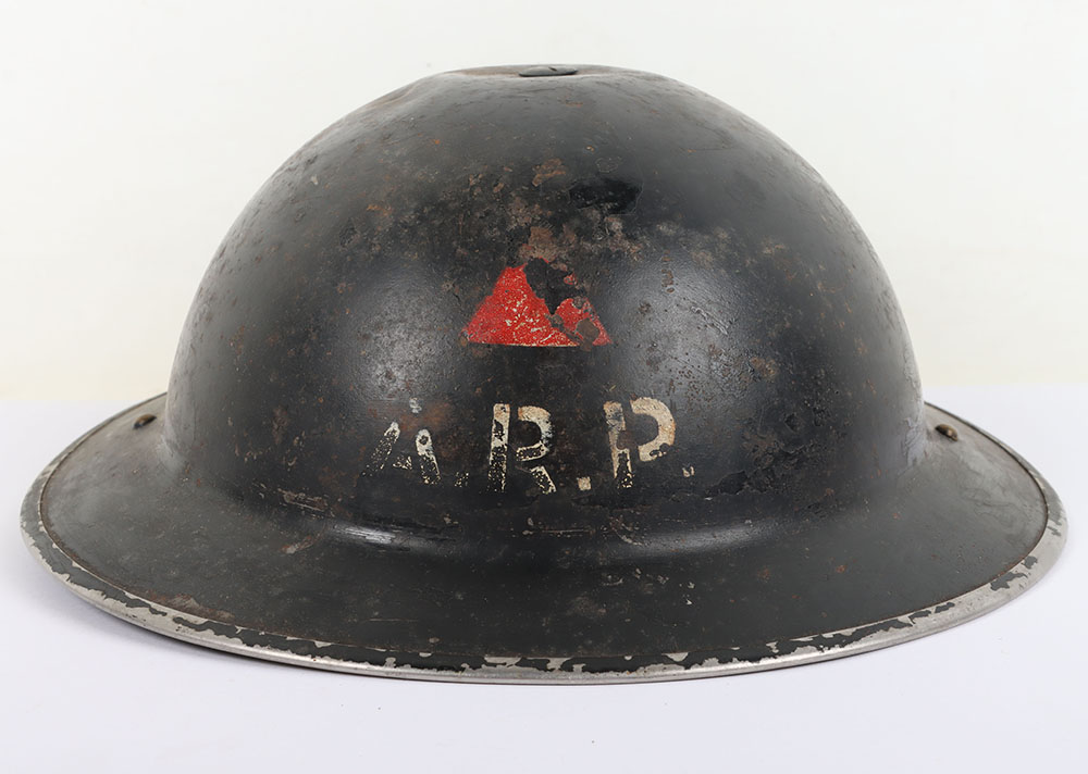 #441 – WW2 British Home Front Air Raid Precautions (ARP) Steel Helmet