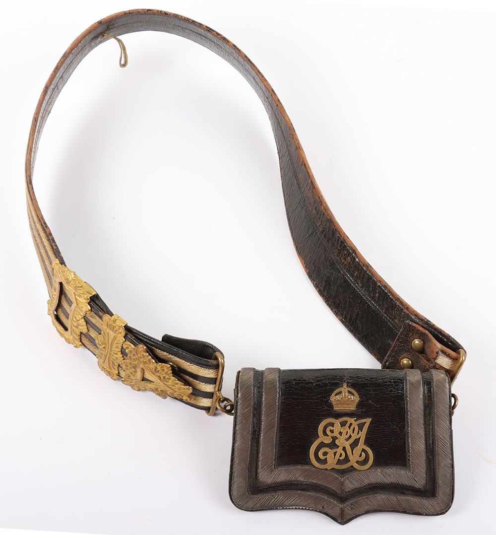 #476 – Edward VII Royal Army Medical Corps Officers Cross Belt and Pouch